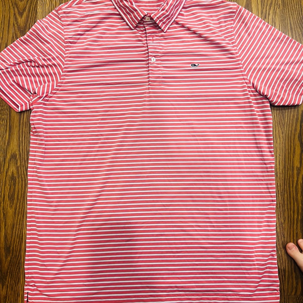 Vineyard Vines Men's Pink Striped Shirt